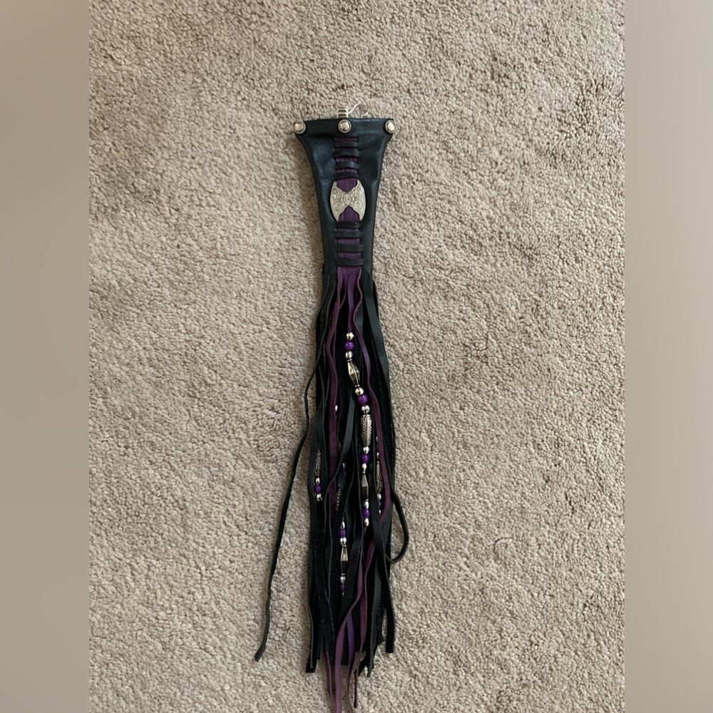 Leather hair wrap
